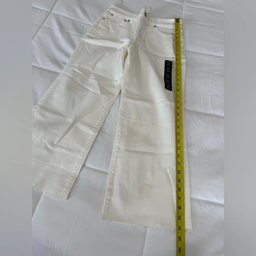 J. Crew White Wide-Leg Crop Jeans - Picture 9 of 14